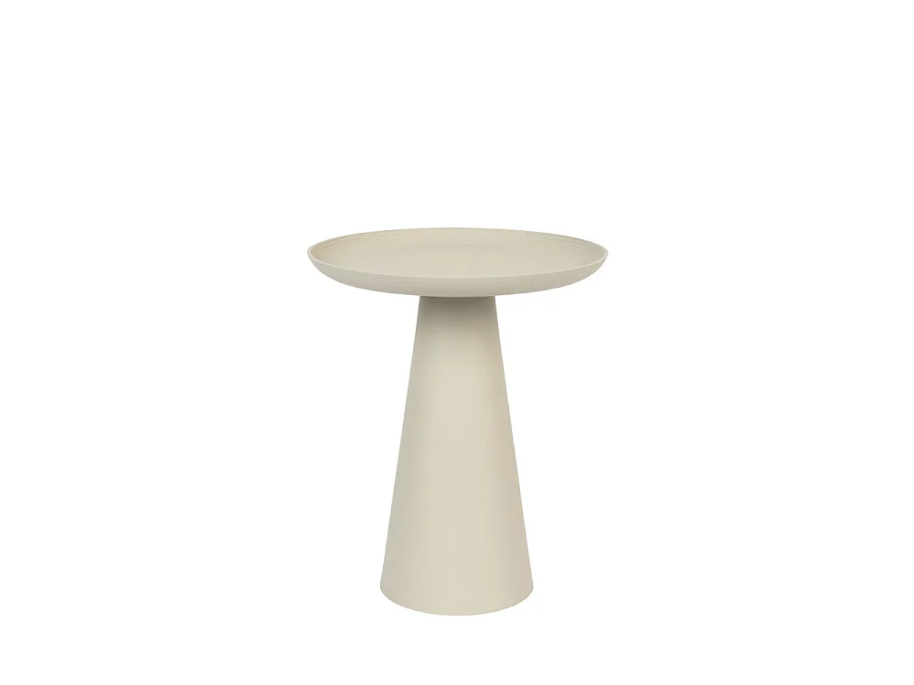 Ringar - Table d'appoint ronde en aluminium ø34,5cm - Blanc ivoire
