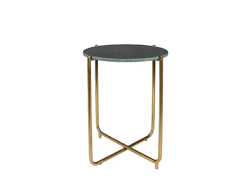 Timpa - Table d'appoint marbre et laiton - Vert