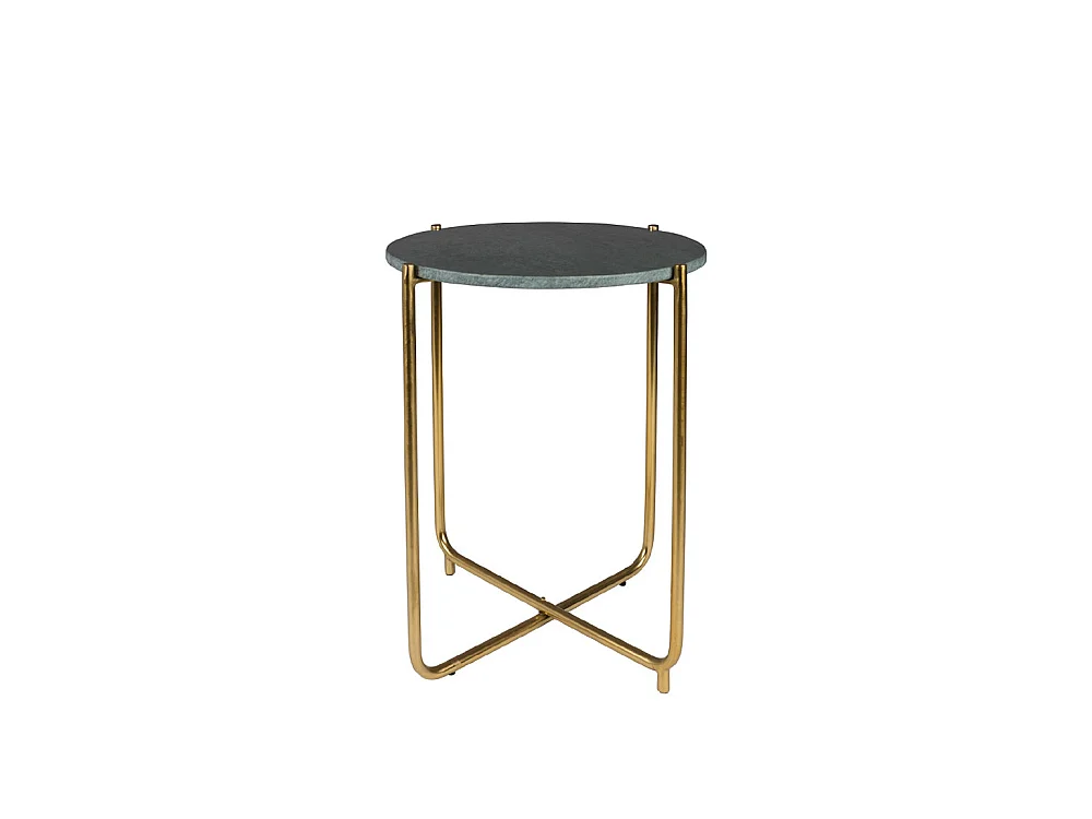 Timpa - Table d'appoint marbre et laiton - Vert
