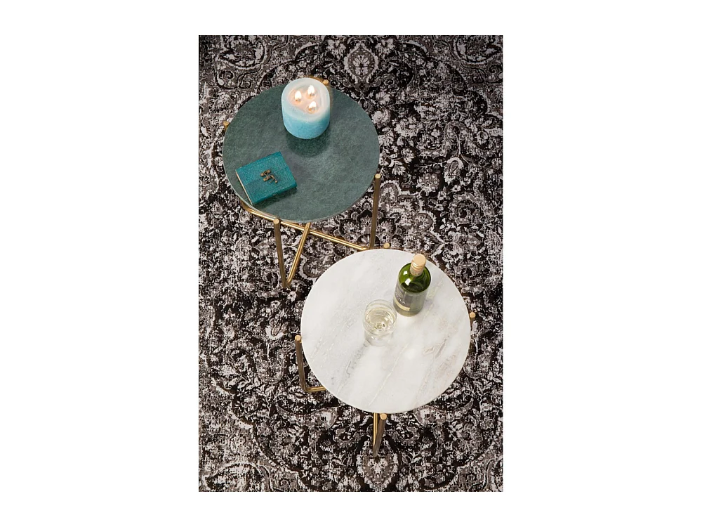 Timpa - Table d'appoint marbre et laiton - Vert
