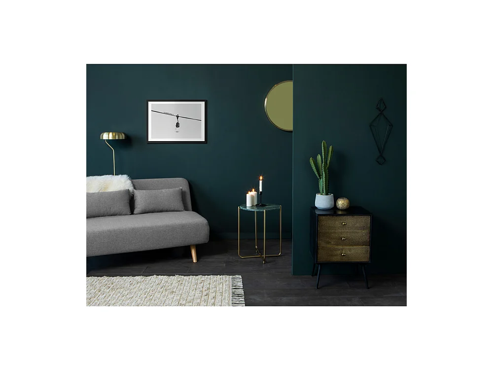 Timpa - Table d'appoint marbre et laiton - Vert