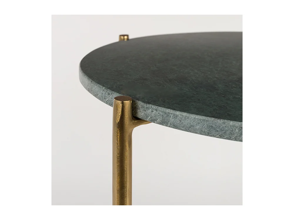 Timpa - Table d'appoint marbre et laiton - Vert