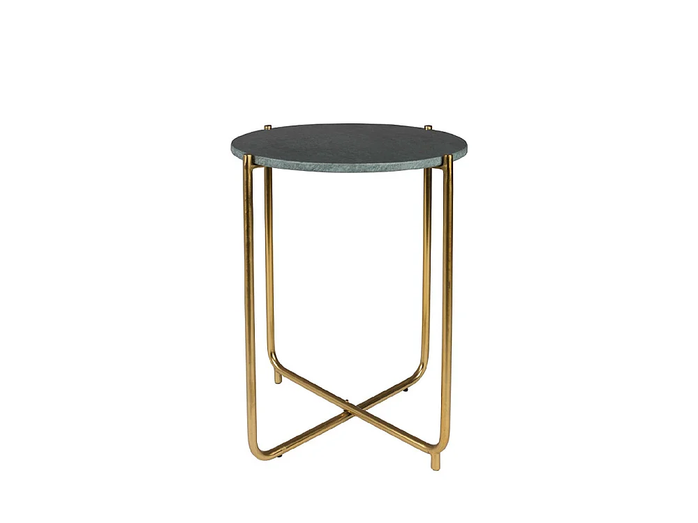 Timpa - Table d'appoint marbre et laiton - Vert