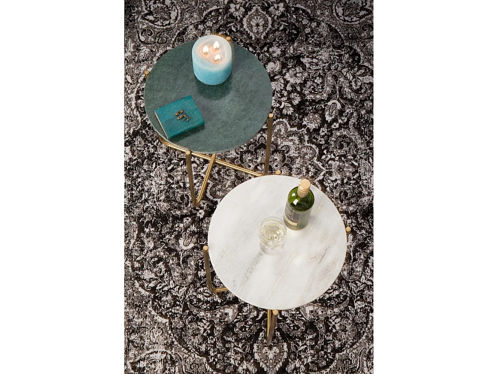 Timpa - Table d'appoint marbre et laiton - Vert