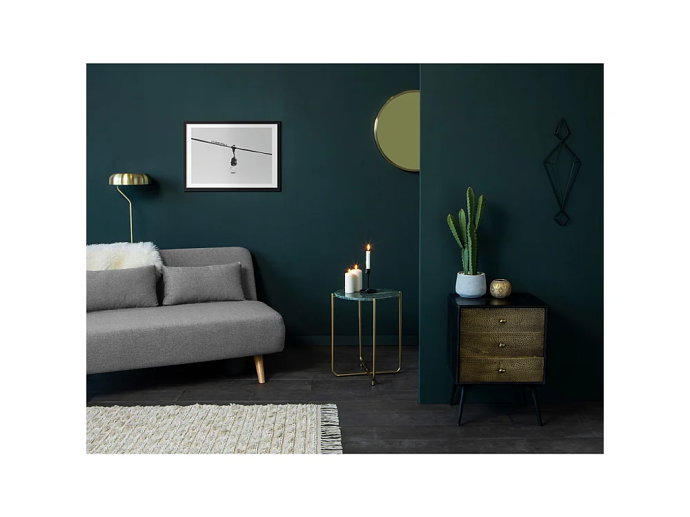 Timpa - Table d'appoint marbre et laiton - Vert