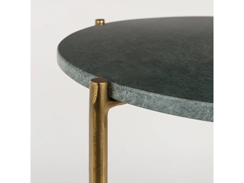 Timpa - Table d'appoint marbre et laiton - Vert