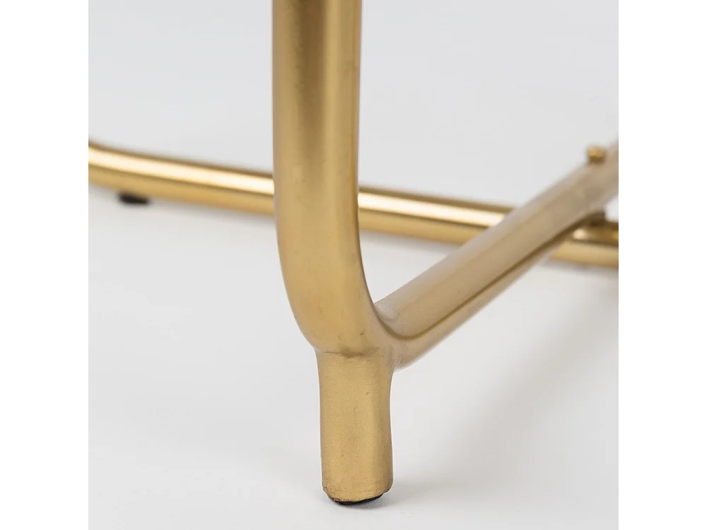 Timpa - Table d'appoint marbre et laiton - Vert