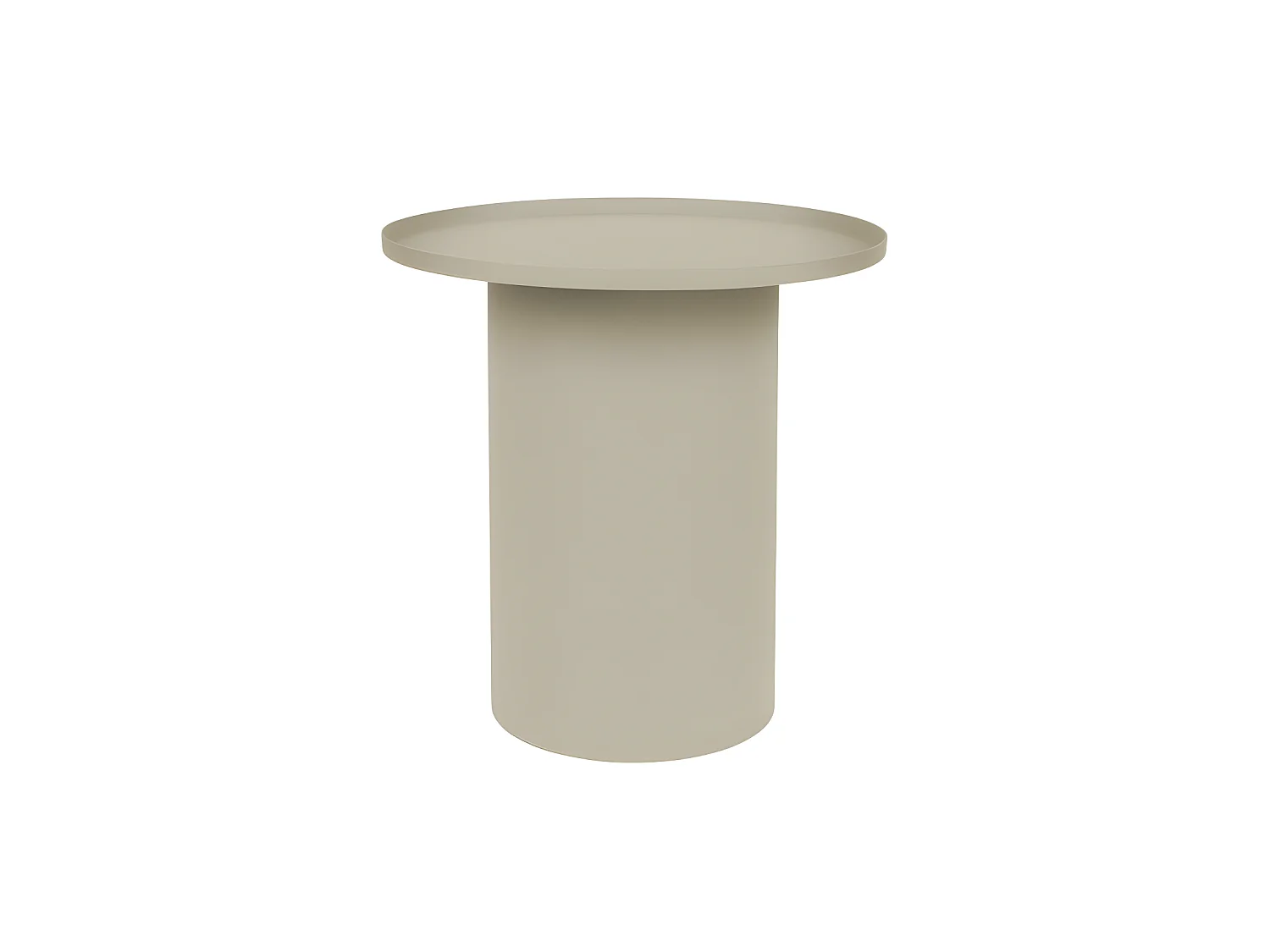 Sverre - Table d'appoint ronde en métal ø45,5cm - Blanc ivoire