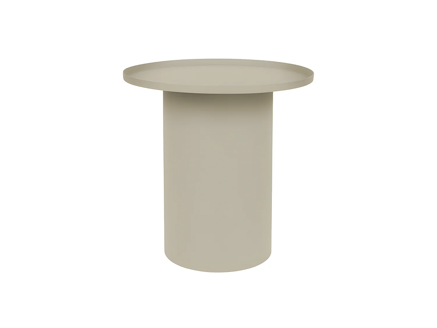 Sverre - Table d'appoint ronde en métal ø45,5cm - Blanc ivoire