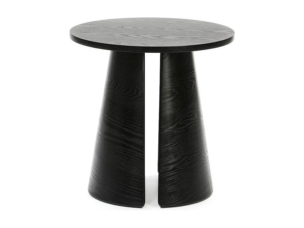 Cep - Table d’appoint ronde en bois ø50cm - Noir