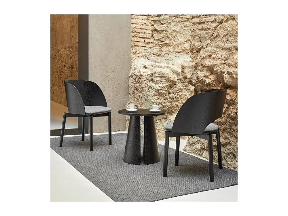 Zwarte salontafel Ø50 h50 cm