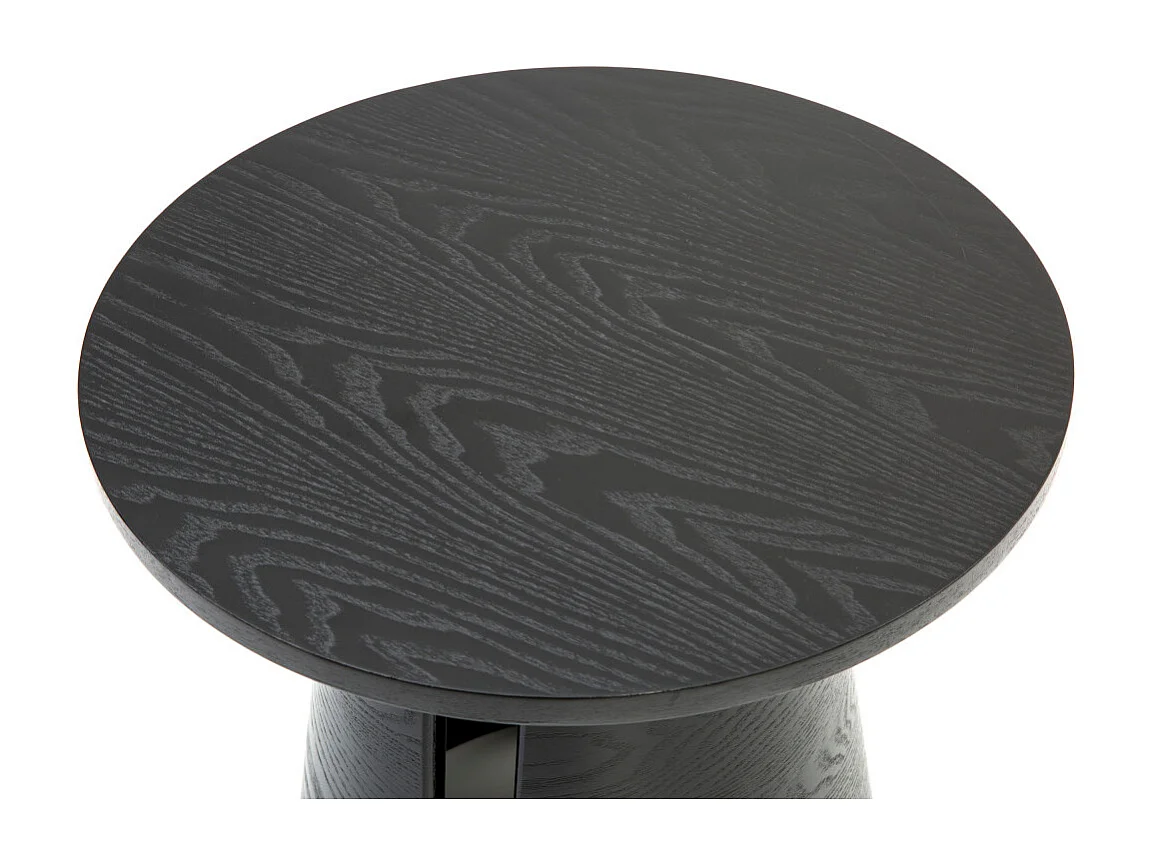 Cep - Table d’appoint ronde en bois ø50cm - Noir