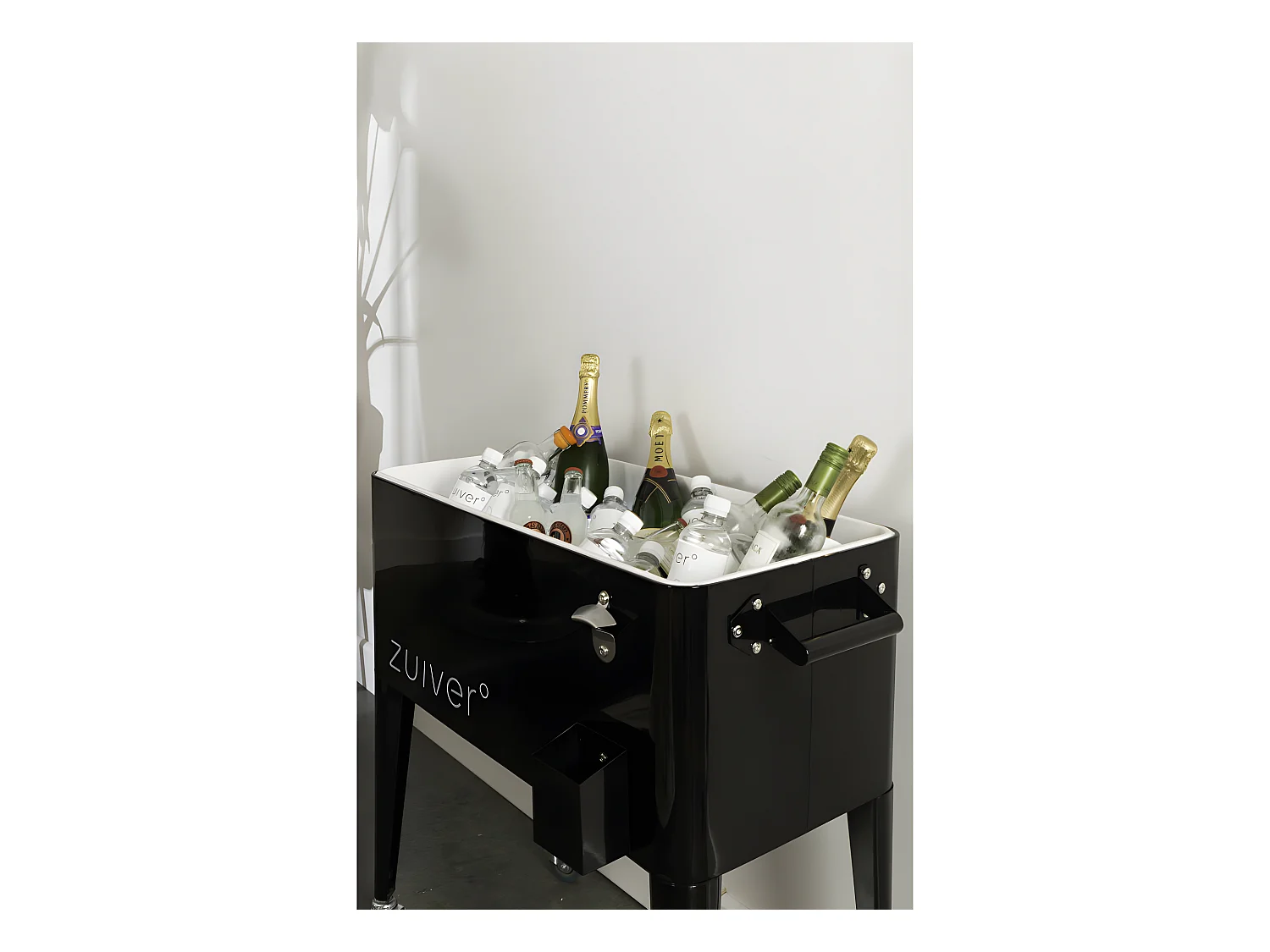 Be Cool - Glacière à roulettes métal - Noir