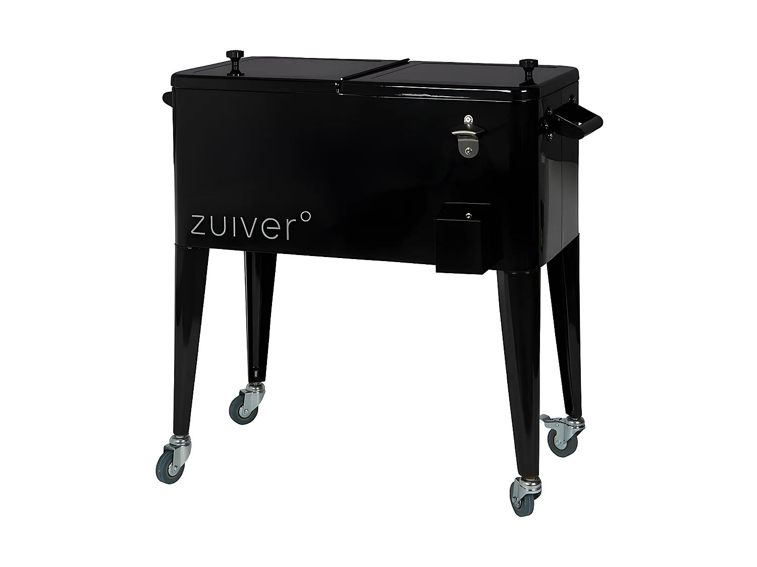 Be Cool - Glacière à roulettes métal - Noir