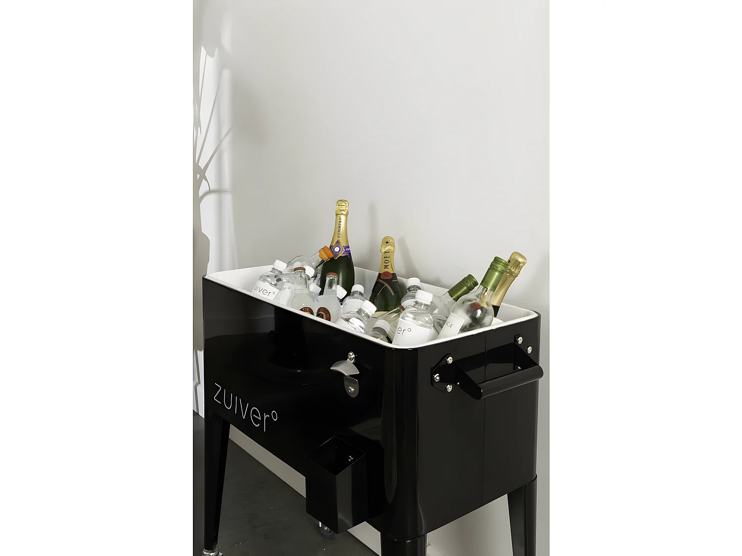 Be Cool - Glacière à roulettes métal - Noir