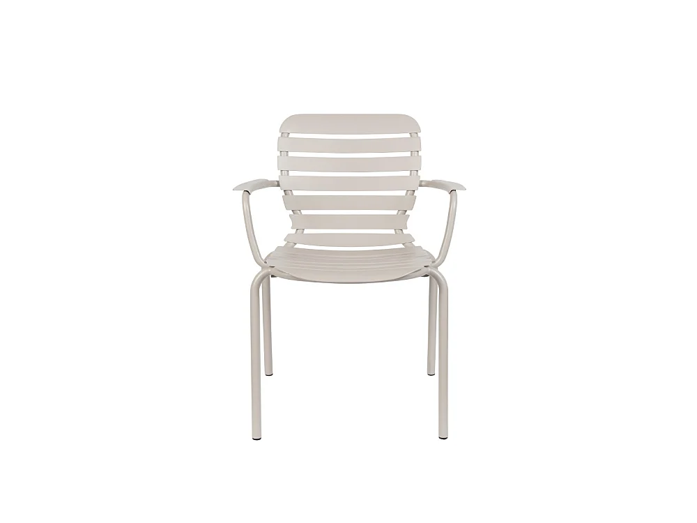 Vondel - Lot de 2 fauteuils de jardin en métal - Beige
