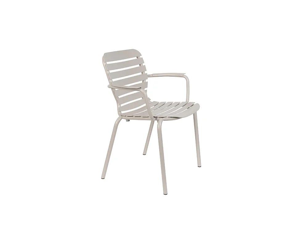 Vondel - Lot de 2 fauteuils de jardin en métal - Beige