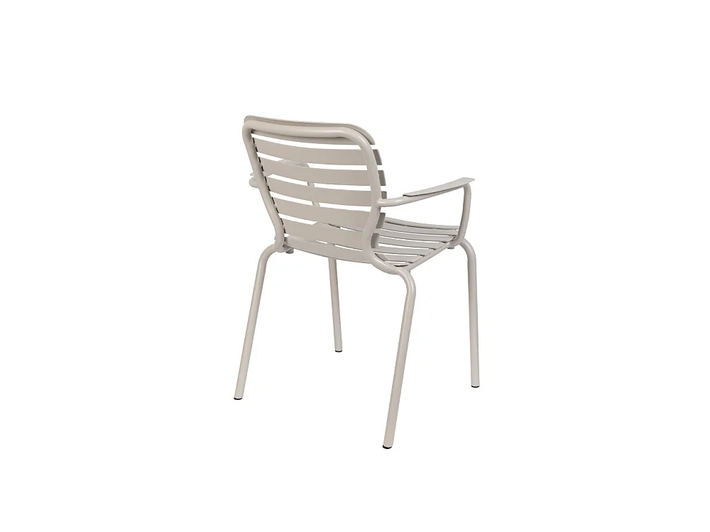 Vondel - Lot de 2 fauteuils de jardin en métal - Beige