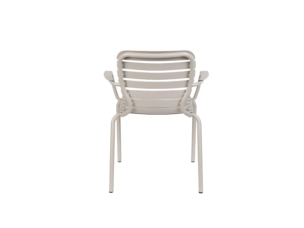 Vondel - Lot de 2 fauteuils de jardin en métal - Beige