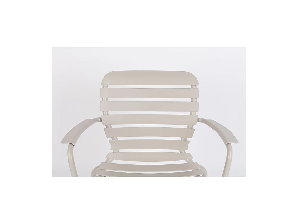 Vondel - Lot de 2 fauteuils de jardin en métal - Beige