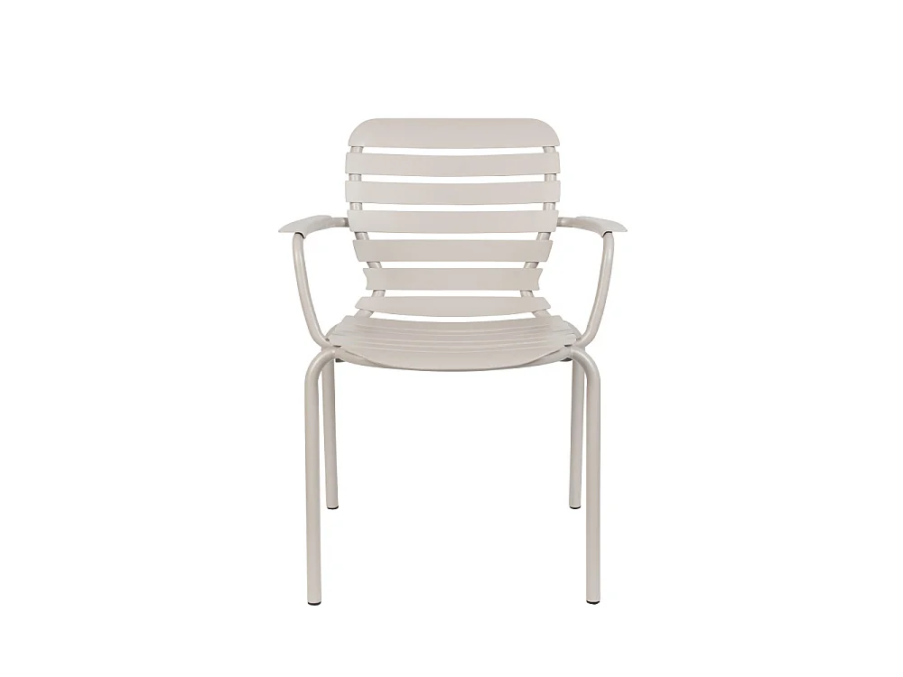 Vondel - Lot de 2 fauteuils de jardin en métal - Beige