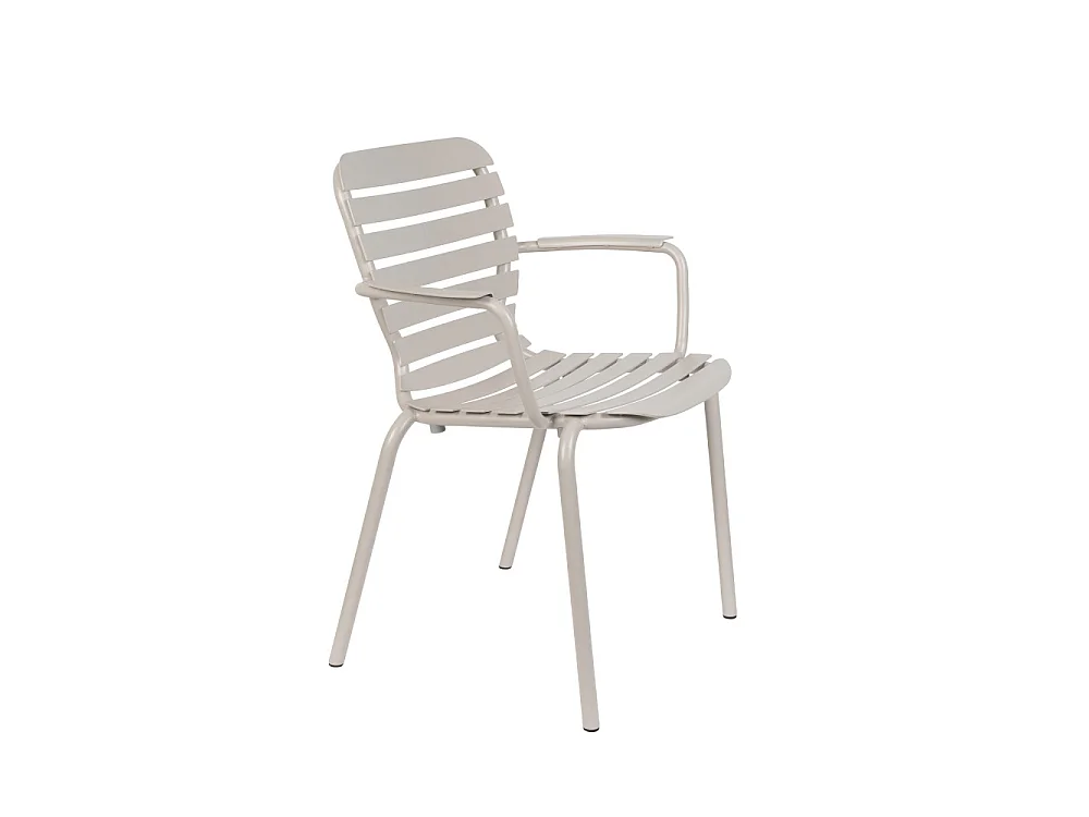 Vondel - Lot de 2 fauteuils de jardin en métal - Beige