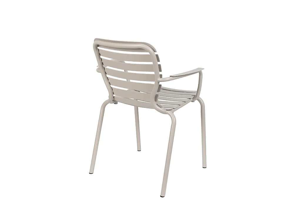Vondel - Lot de 2 fauteuils de jardin en métal - Beige