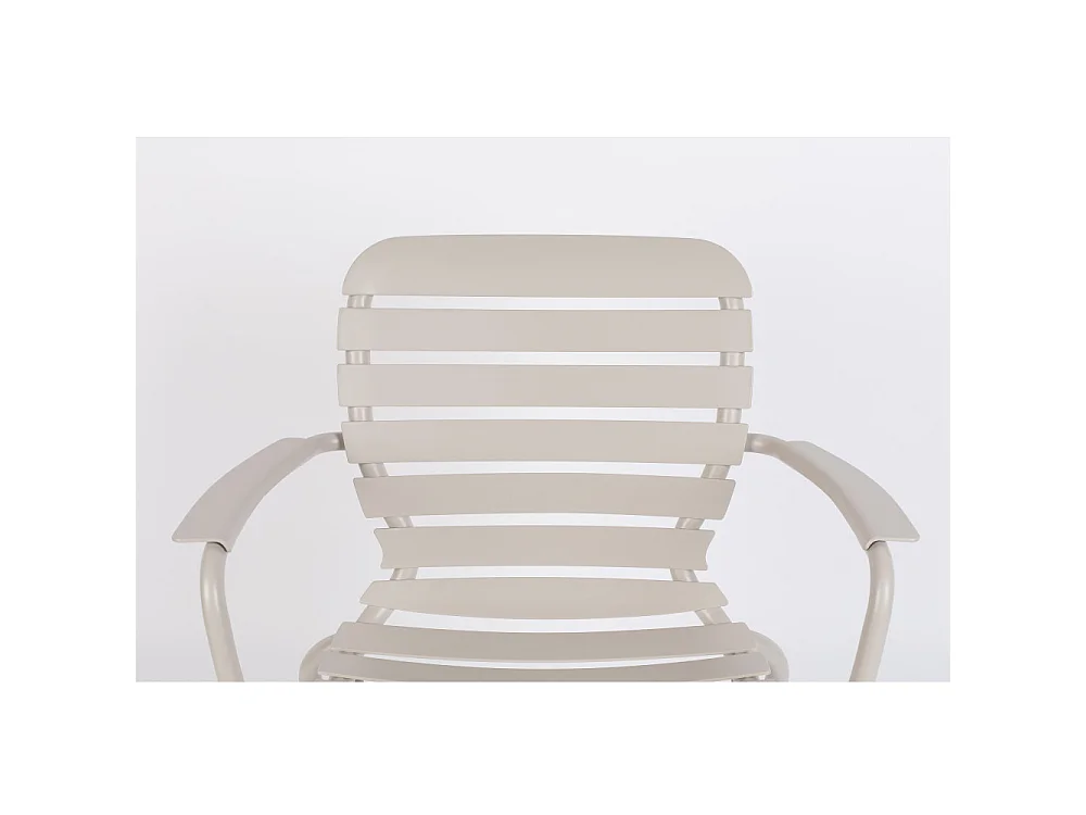 Vondel - Lot de 2 fauteuils de jardin en métal - Beige