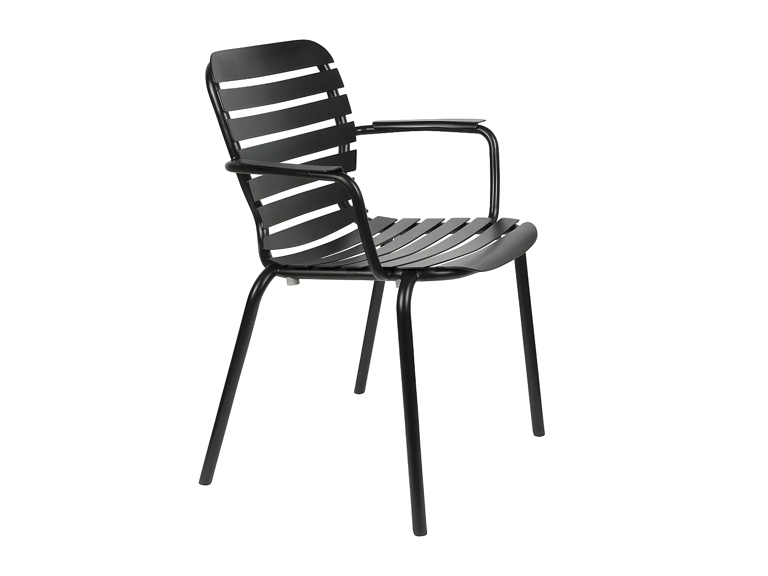Vondel - Lot de 2 fauteuils de jardin en métal - Noir