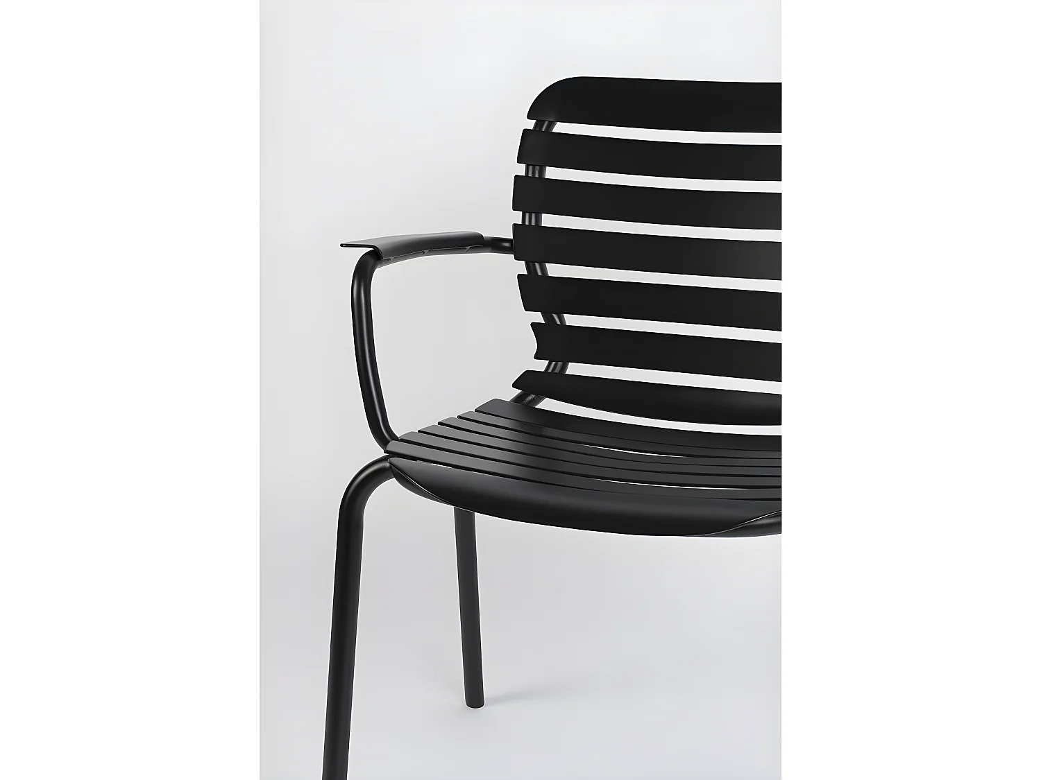 Vondel - Lot de 2 fauteuils de jardin en métal - Noir