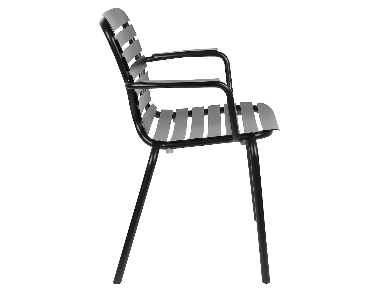 Vondel - Lot de 2 fauteuils de jardin en métal - Noir