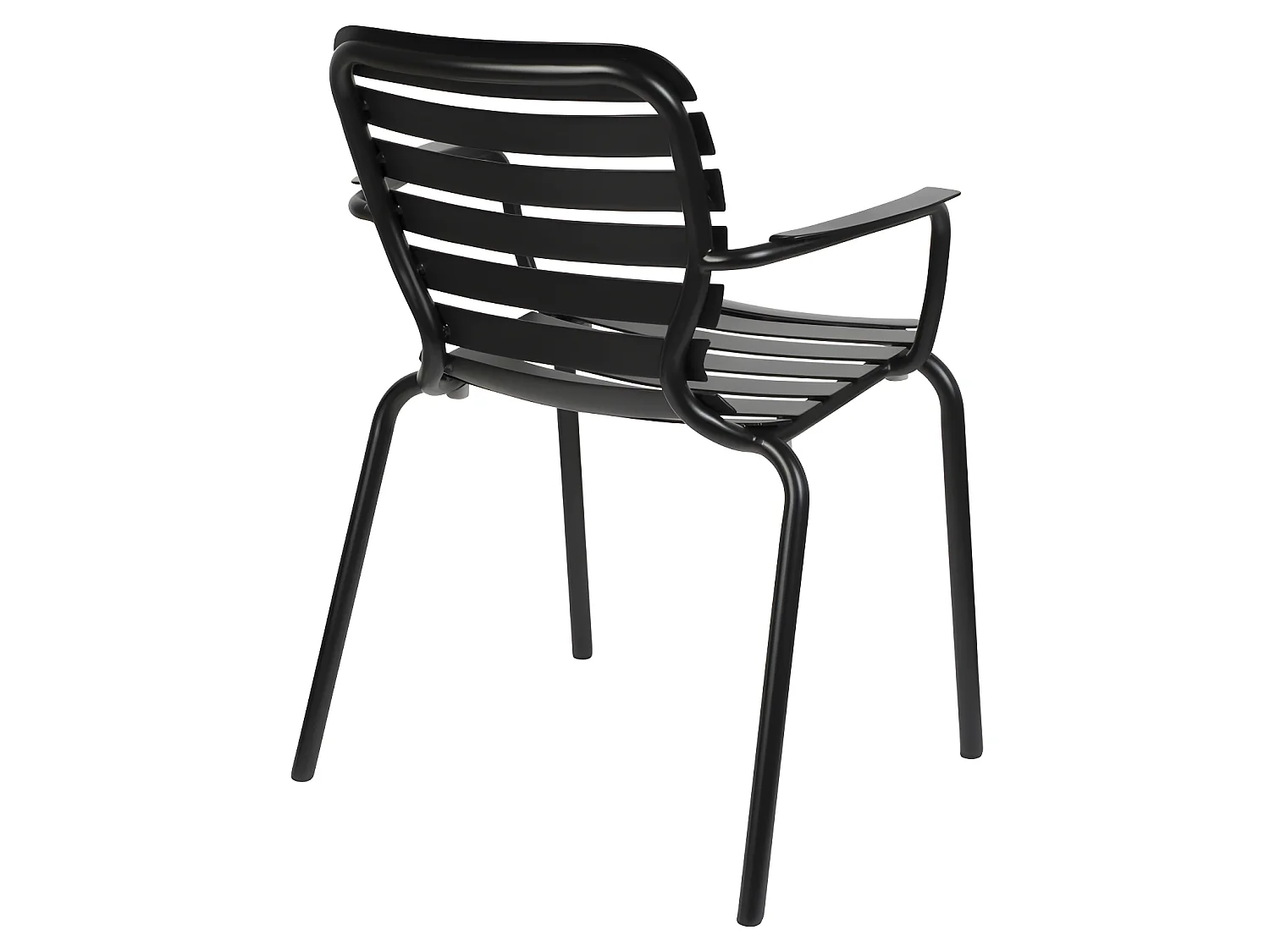 Vondel - Lot de 2 fauteuils de jardin en métal - Noir