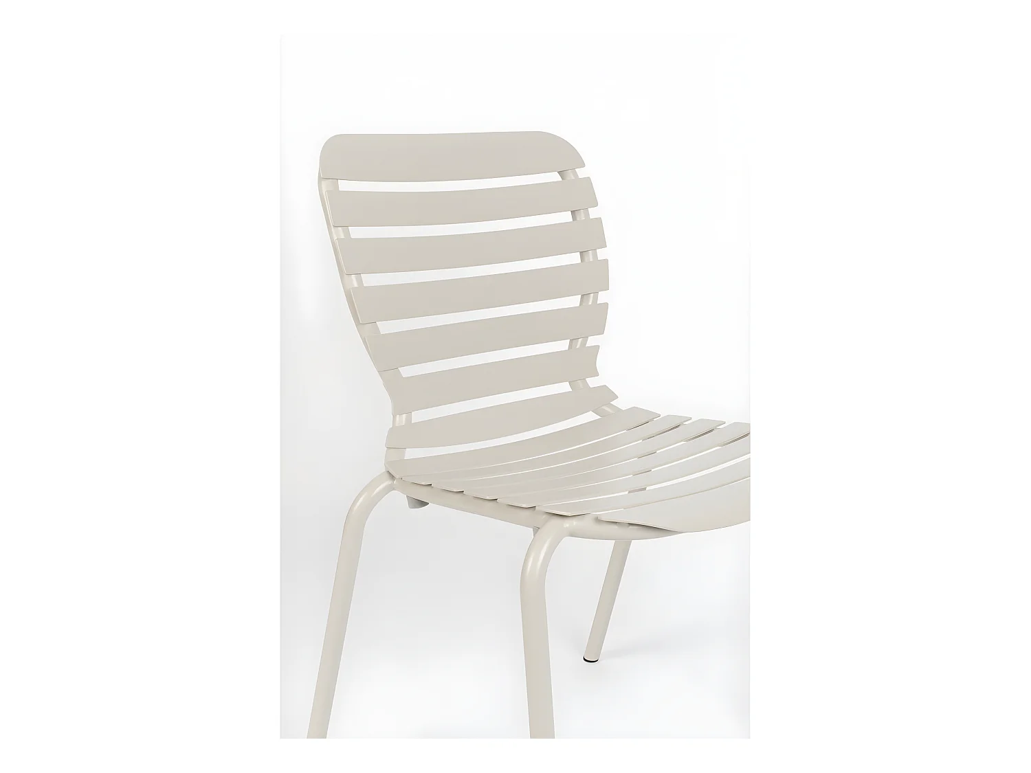 Vondel - Lot de 2 chaises de jardin en métal - Beige