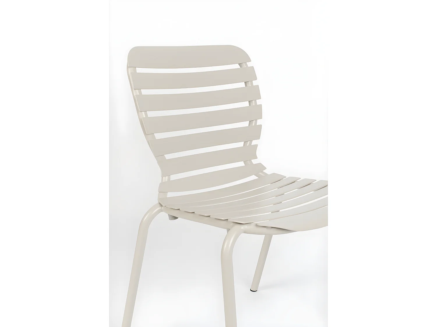 Vondel - Lot de 2 chaises de jardin en métal - Beige