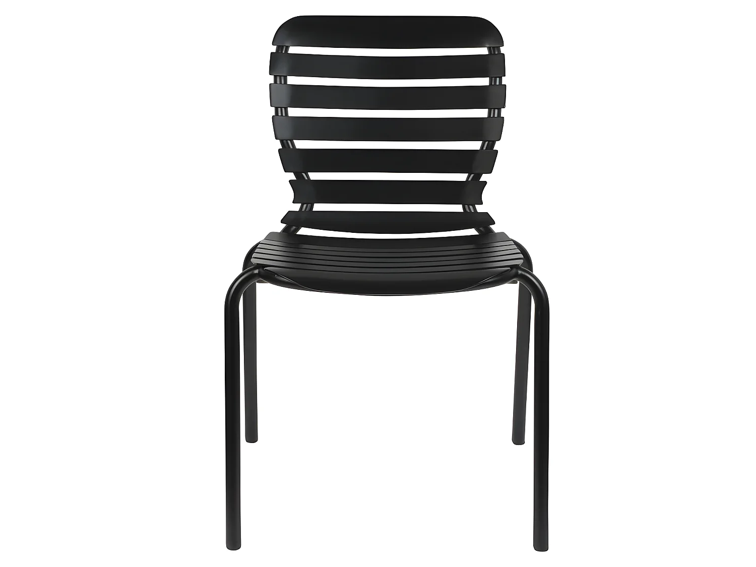 Vondel - Lot de 2 chaises de jardin en métal - Noir
