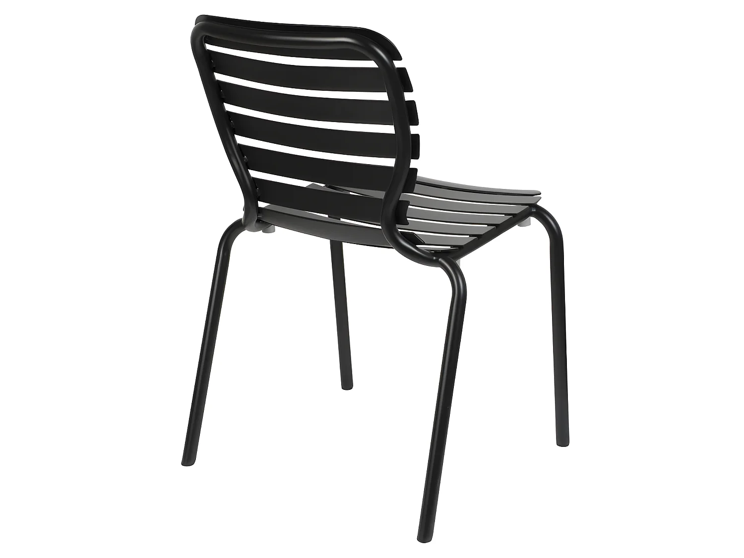 Vondel - Lot de 2 chaises de jardin en métal - Noir