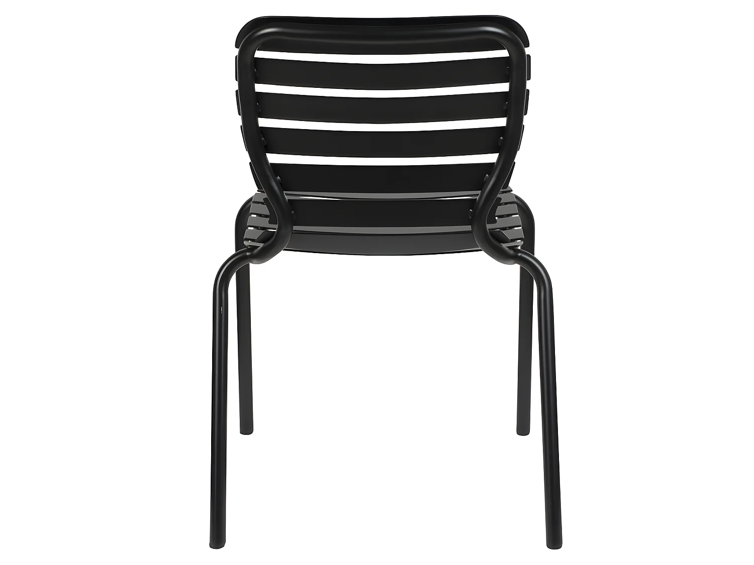 Vondel - Lot de 2 chaises de jardin en métal - Noir