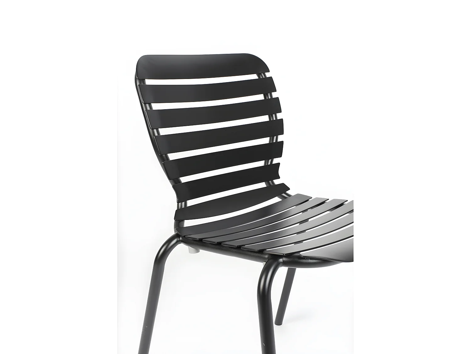 Vondel - Lot de 2 chaises de jardin en métal - Noir