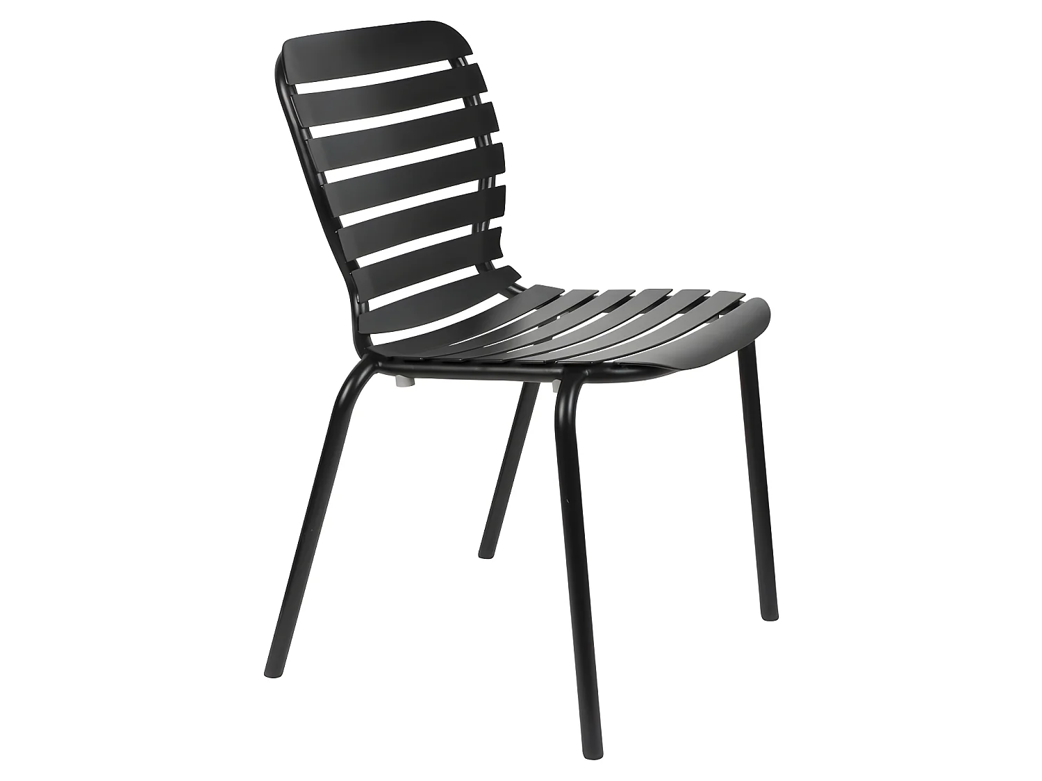 Vondel - Lot de 2 chaises de jardin en métal - Noir