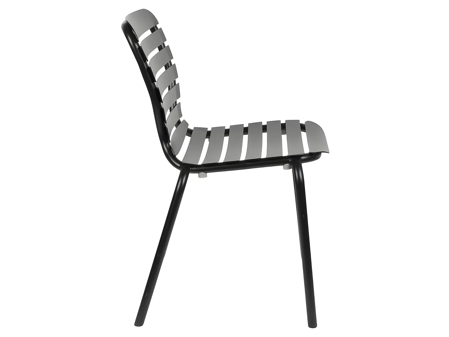 Vondel - Lot de 2 chaises de jardin en métal - Noir