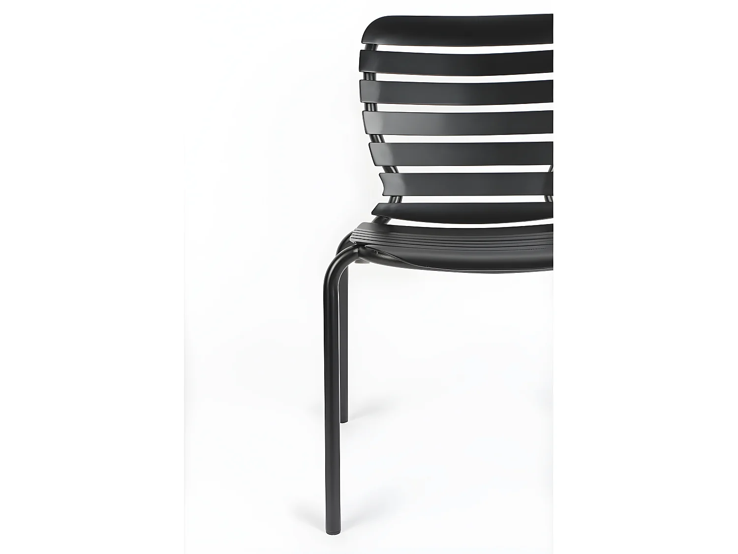 Vondel - Lot de 2 chaises de jardin en métal - Noir