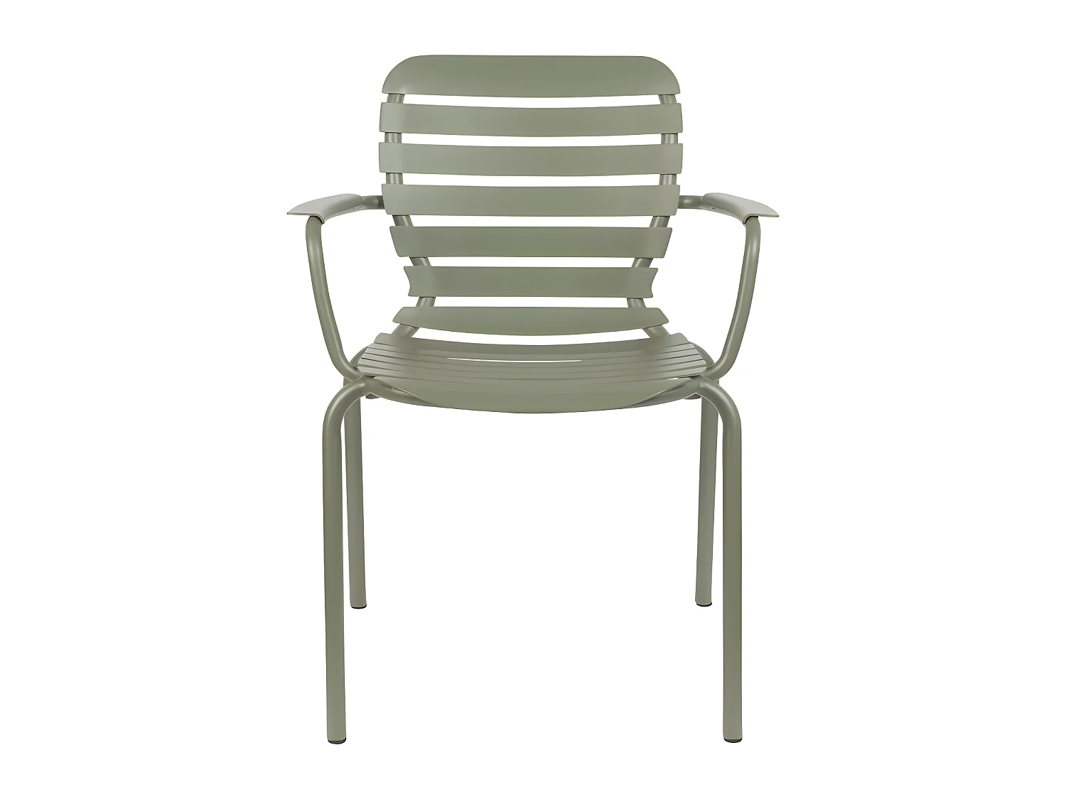 Vondel - Lot de 2 fauteuils de jardin en métal - Vert de gris