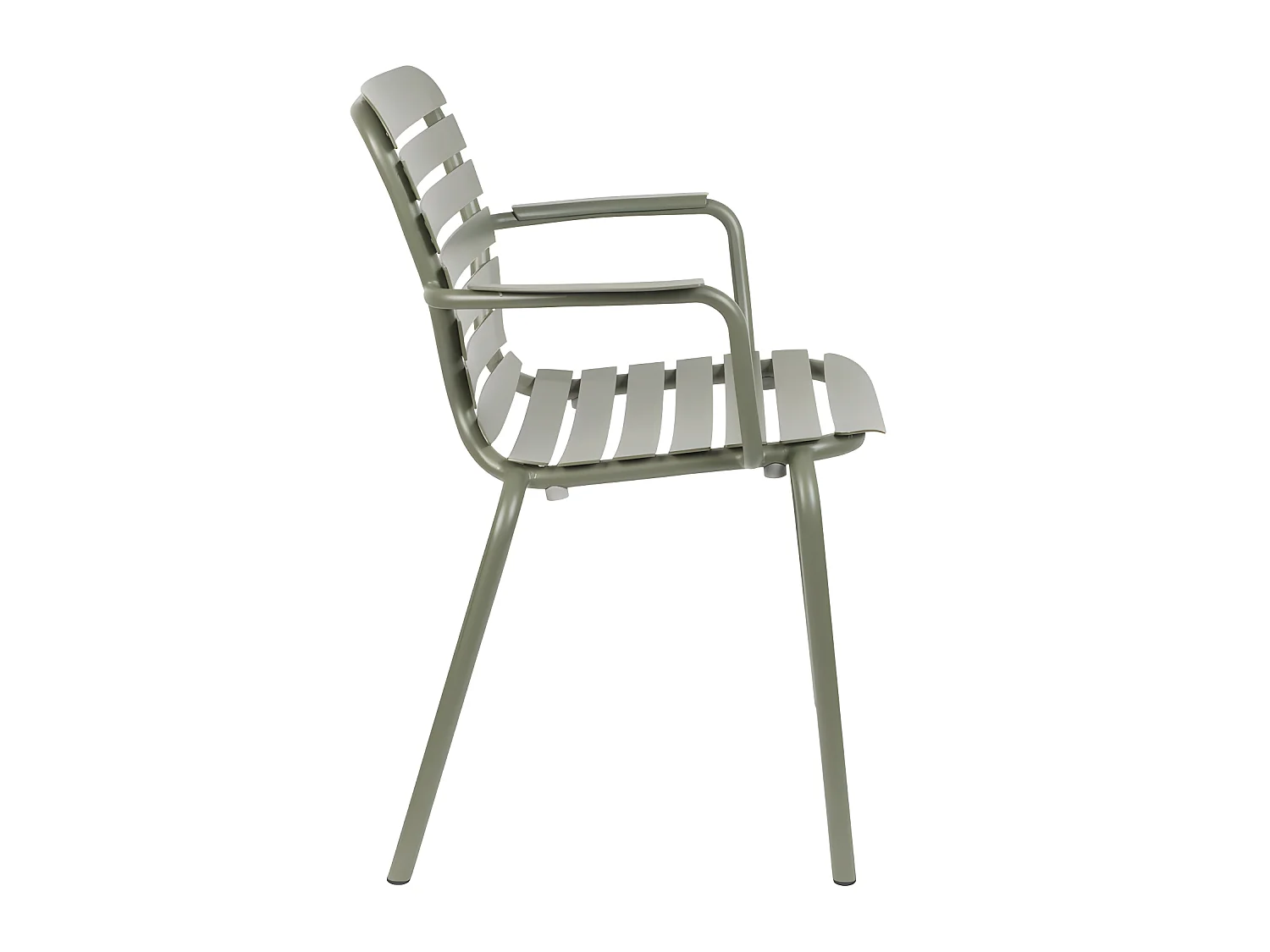 Vondel - Lot de 2 fauteuils de jardin en métal - Vert de gris