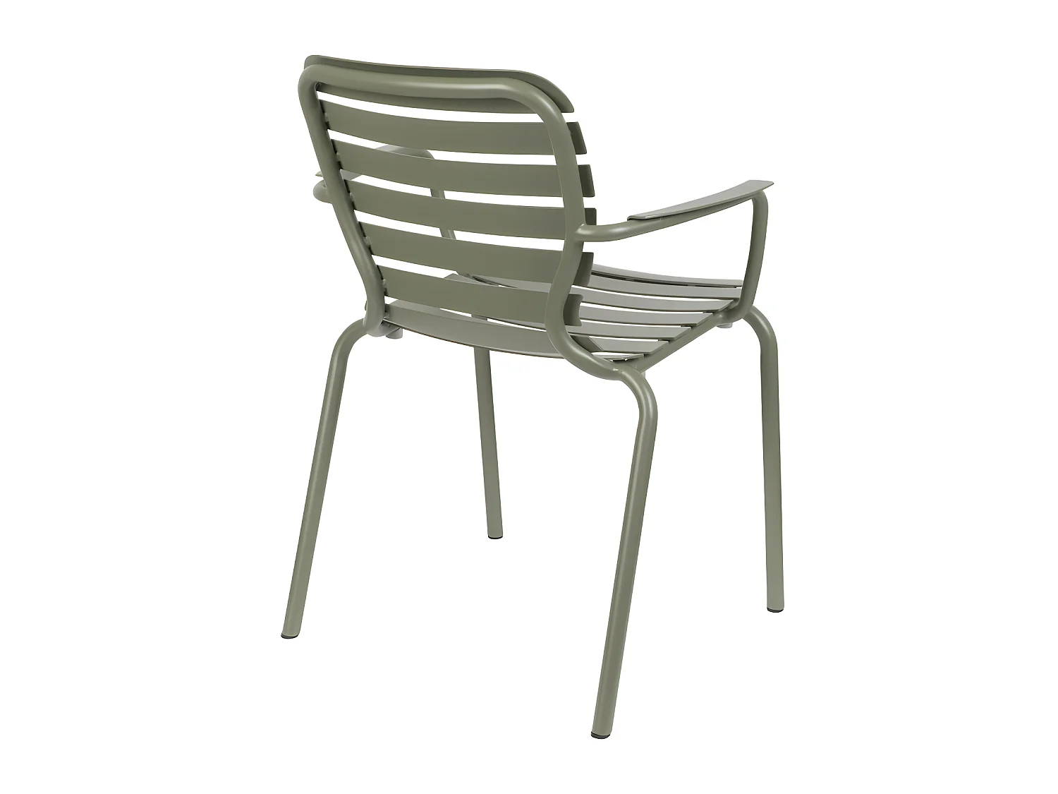 Vondel - Lot de 2 fauteuils de jardin en métal - Vert de gris