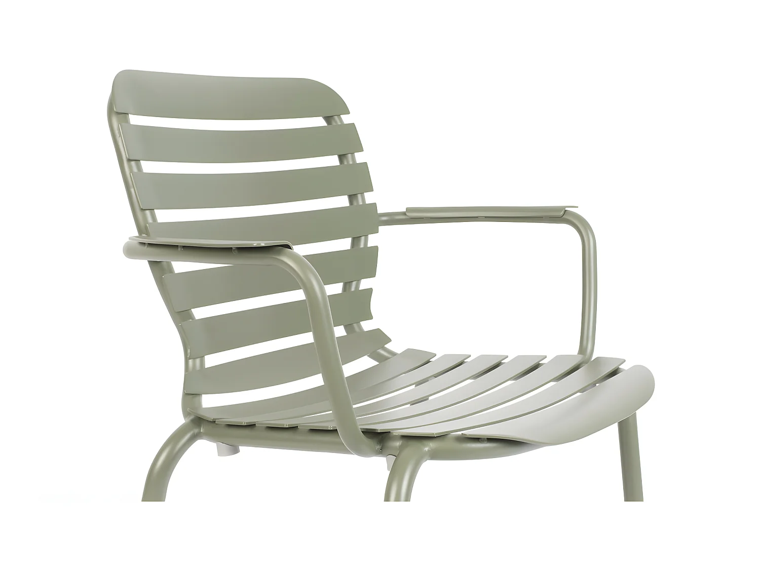 Vondel - Lot de 2 fauteuils de jardin en métal - Vert de gris