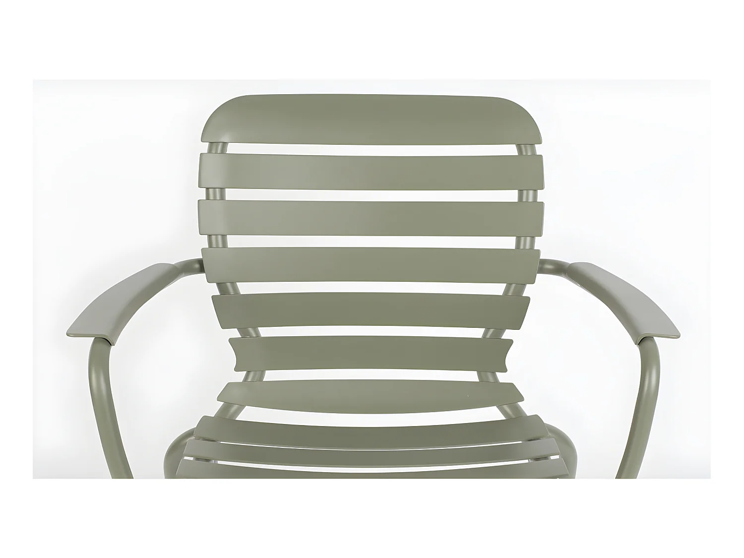 Vondel - Lot de 2 fauteuils de jardin en métal - Vert de gris