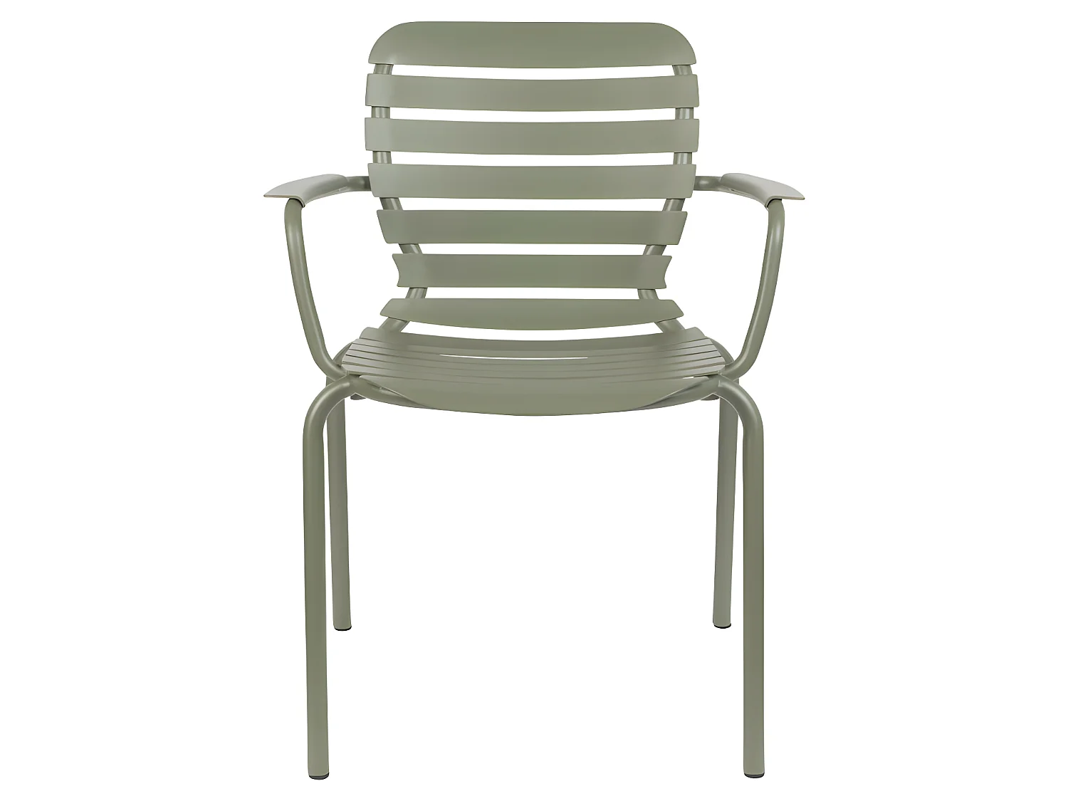 Vondel - Lot de 2 fauteuils de jardin en métal - Vert de gris