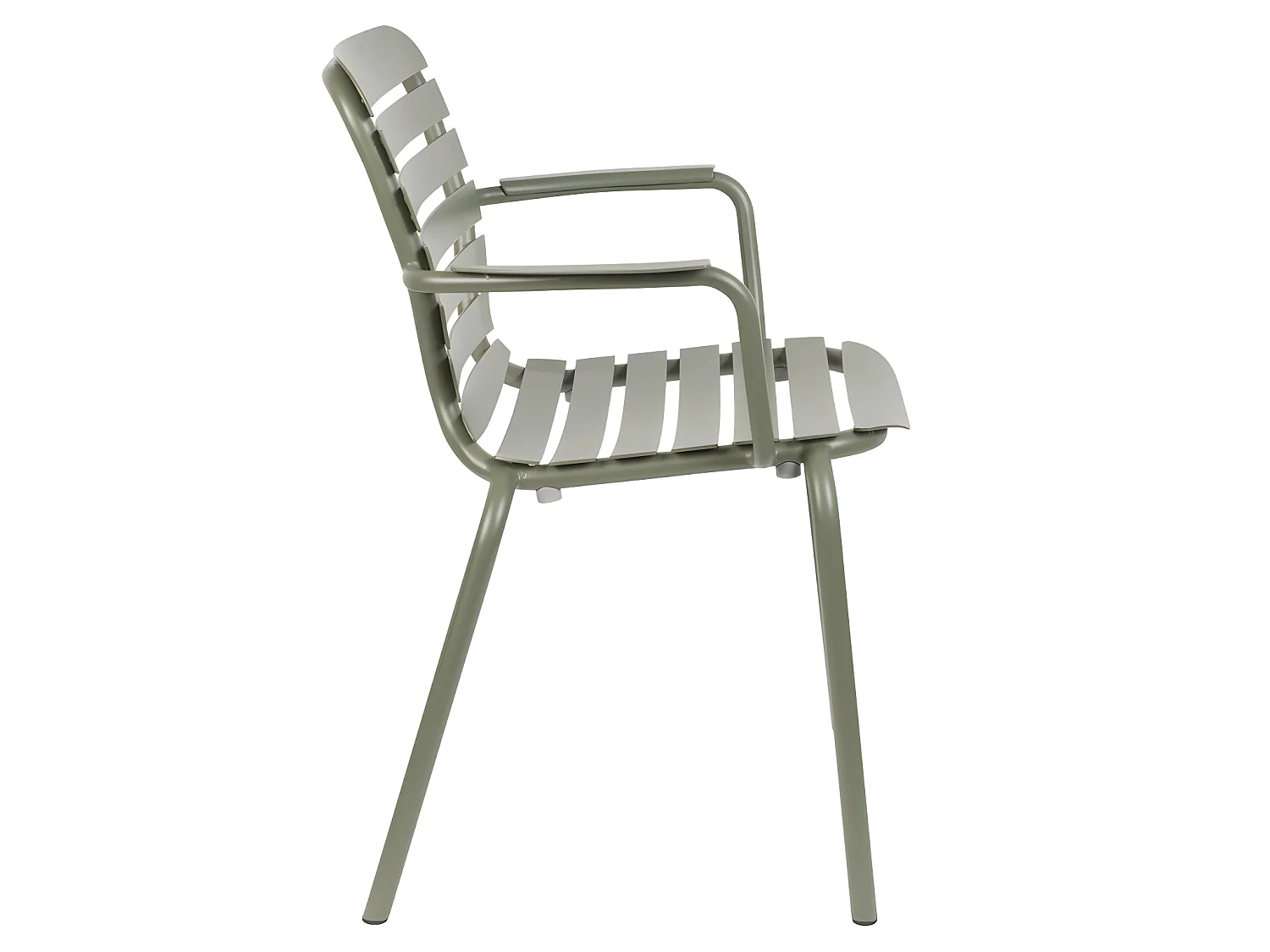 Vondel - Lot de 2 fauteuils de jardin en métal - Vert de gris