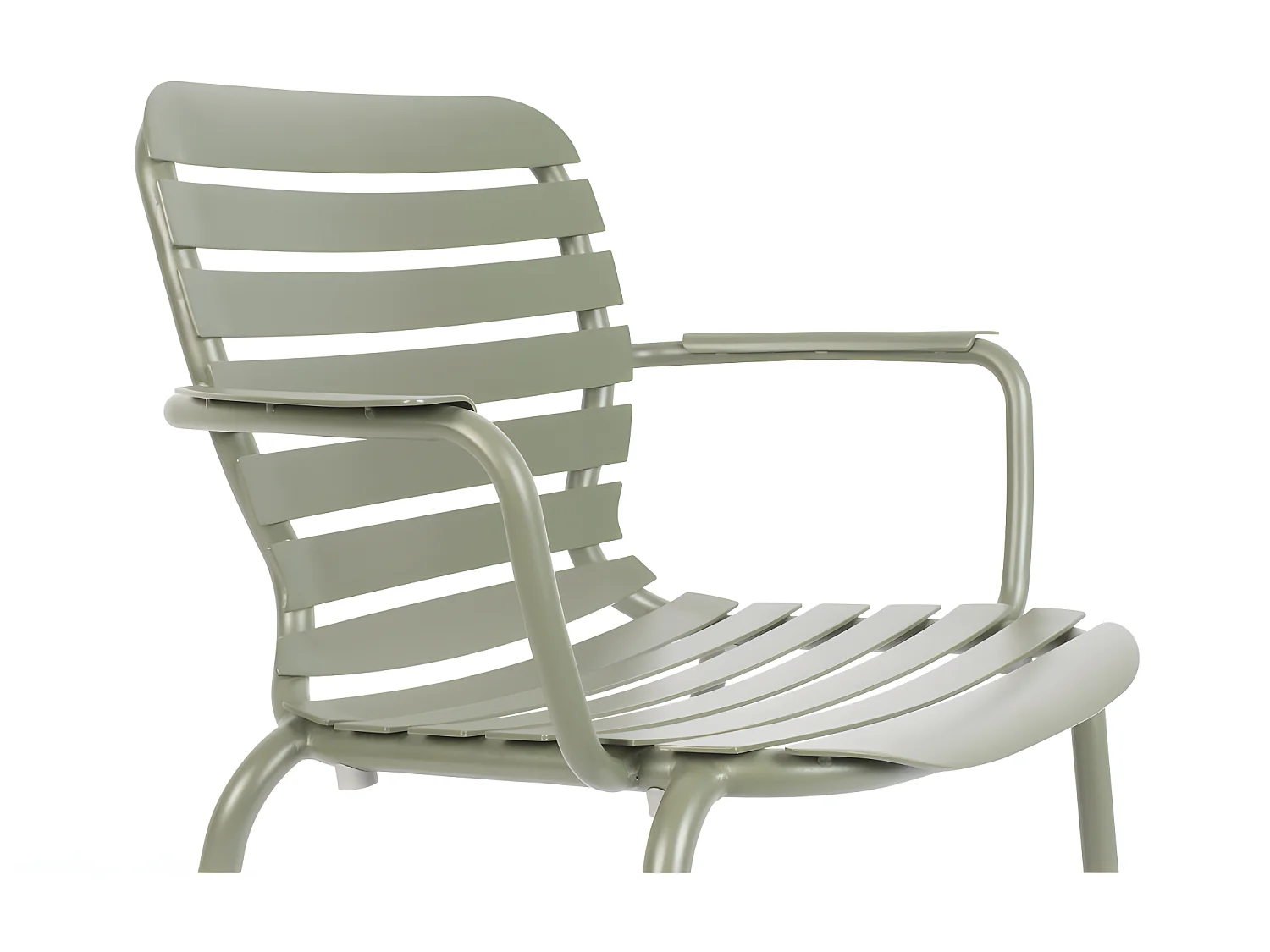 Vondel - Lot de 2 fauteuils de jardin en métal - Vert de gris