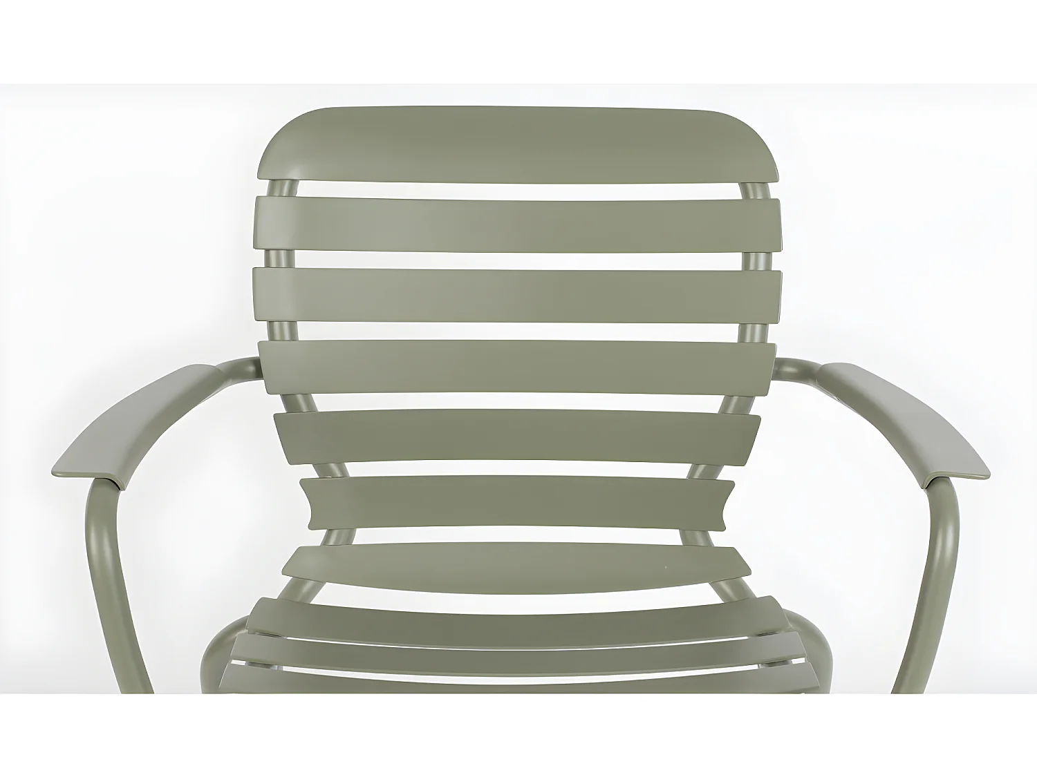 Vondel - Lot de 2 fauteuils de jardin en métal - Vert de gris